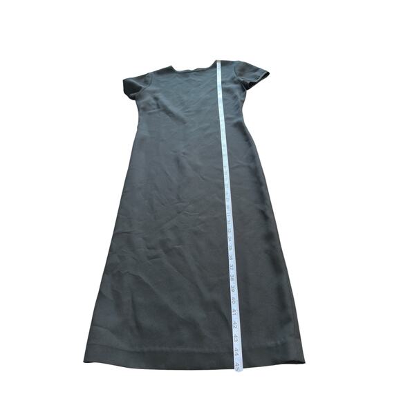 Lynn Lugo Dress Black Basic Classic Classy Short Sleeve Work Office Midi Size 2 - Picture 12 of 12